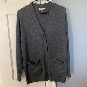 Madewell Gray Button-Up Cardigan